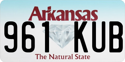 AR license plate 961KUB