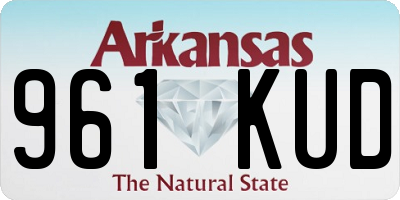 AR license plate 961KUD