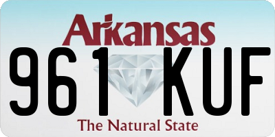 AR license plate 961KUF