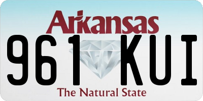 AR license plate 961KUI