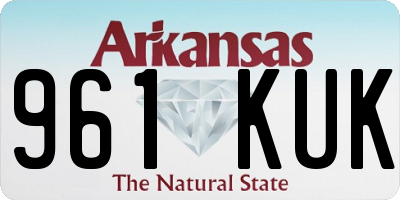 AR license plate 961KUK