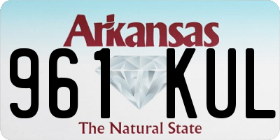 AR license plate 961KUL