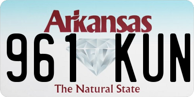 AR license plate 961KUN