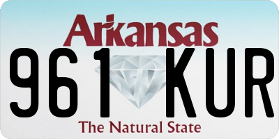 AR license plate 961KUR