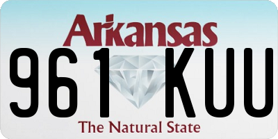 AR license plate 961KUU