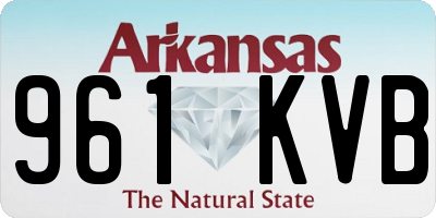 AR license plate 961KVB