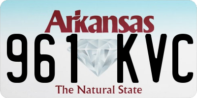 AR license plate 961KVC