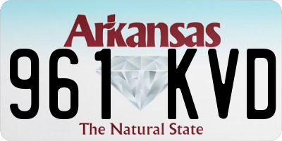 AR license plate 961KVD