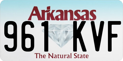 AR license plate 961KVF