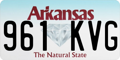 AR license plate 961KVG