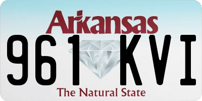 AR license plate 961KVI