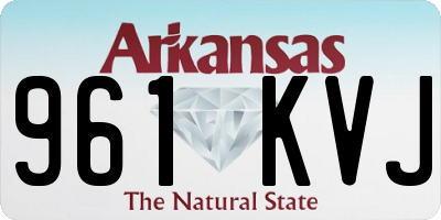 AR license plate 961KVJ