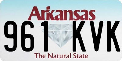 AR license plate 961KVK