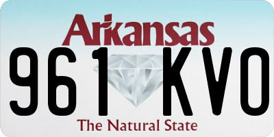 AR license plate 961KVO