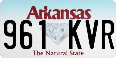 AR license plate 961KVR