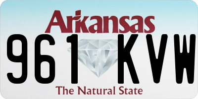 AR license plate 961KVW