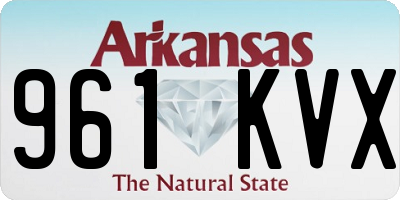 AR license plate 961KVX