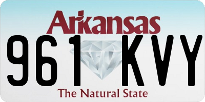 AR license plate 961KVY