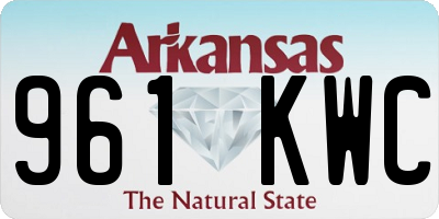 AR license plate 961KWC