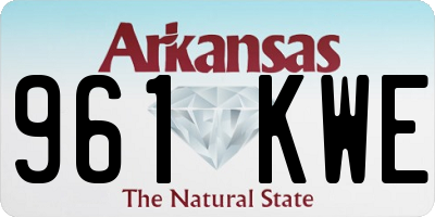 AR license plate 961KWE