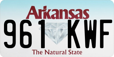 AR license plate 961KWF