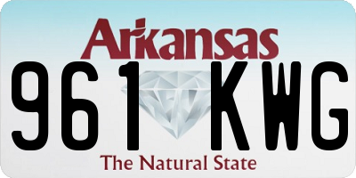 AR license plate 961KWG