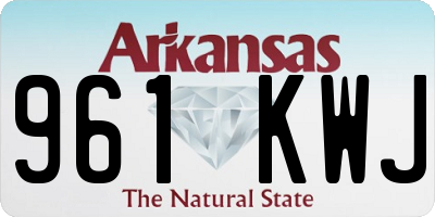 AR license plate 961KWJ