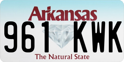 AR license plate 961KWK