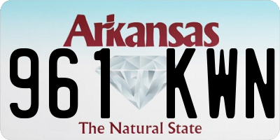 AR license plate 961KWN