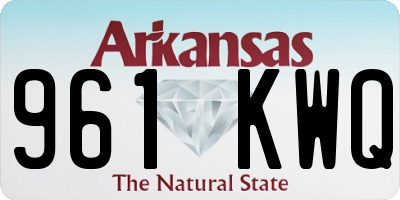 AR license plate 961KWQ