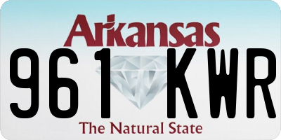 AR license plate 961KWR