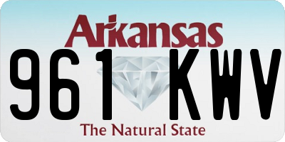 AR license plate 961KWV