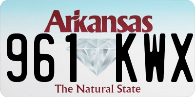 AR license plate 961KWX