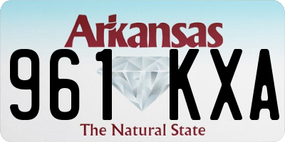 AR license plate 961KXA