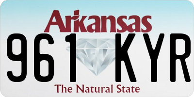 AR license plate 961KYR