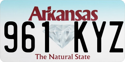 AR license plate 961KYZ