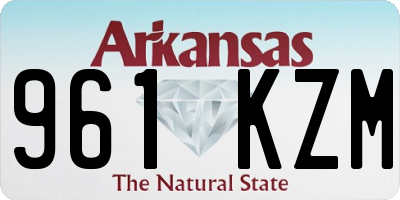 AR license plate 961KZM