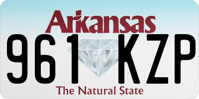 AR license plate 961KZP