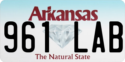 AR license plate 961LAB
