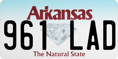AR license plate 961LAD