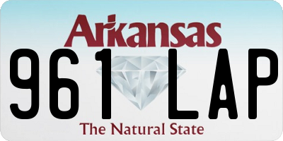 AR license plate 961LAP