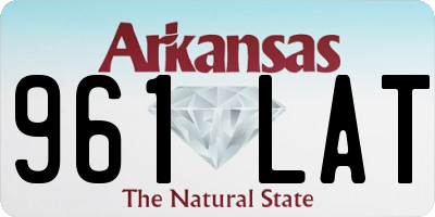 AR license plate 961LAT