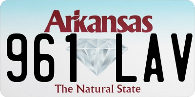 AR license plate 961LAV