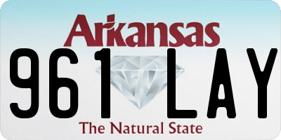 AR license plate 961LAY