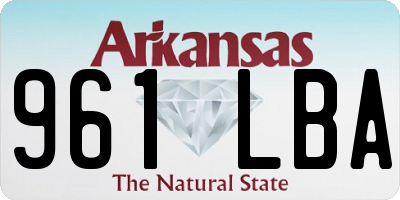 AR license plate 961LBA