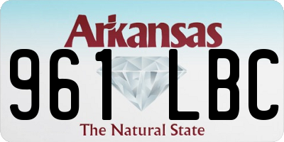 AR license plate 961LBC