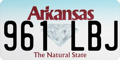 AR license plate 961LBJ