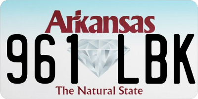 AR license plate 961LBK