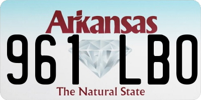 AR license plate 961LBO