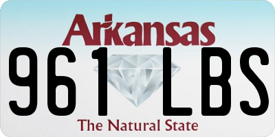 AR license plate 961LBS